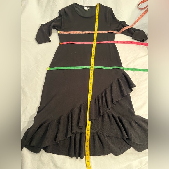 Sexy formfitting Calvin Klein black dress size large - Picture 10 of 12